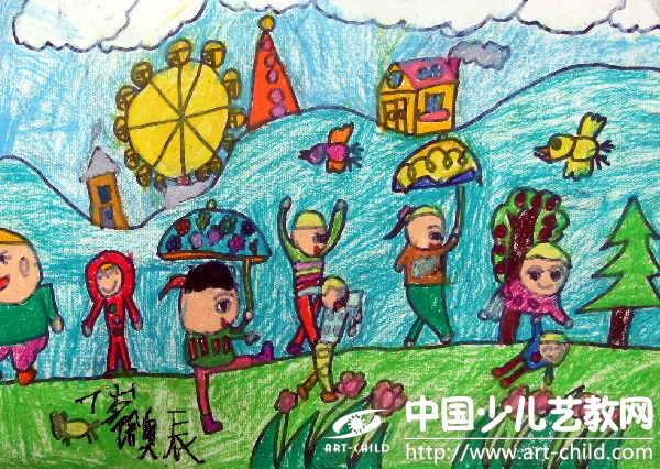 作品名称《公园一角》