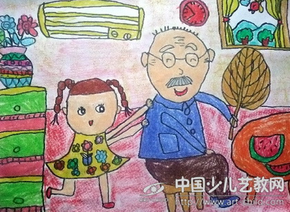 作品名称《我给爷爷锤锤背》