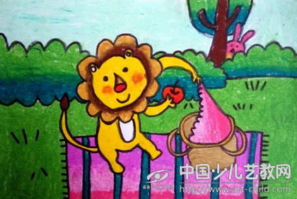 狮子儿童画步骤