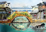 水粉-小镇