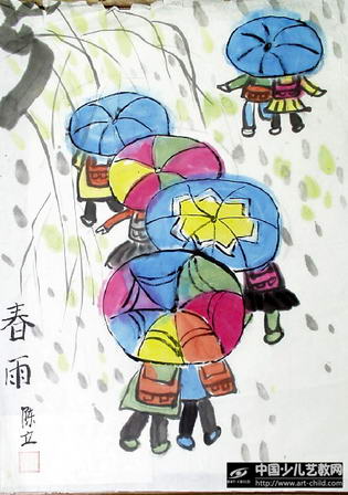 作品名称《春雨》