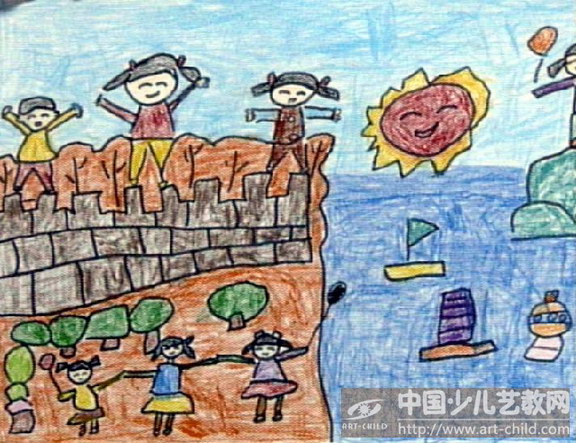 台海一家亲儿童画图片