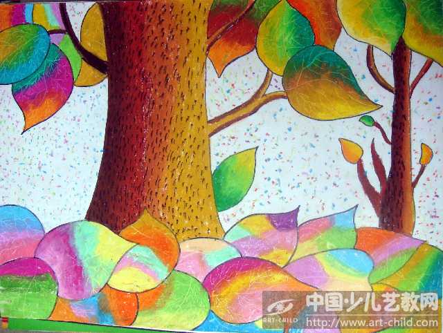 作品名称:  《秋天的落叶》