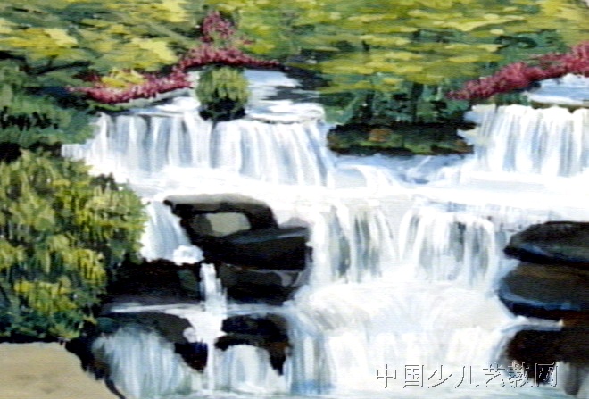 作品名称《风景写生-瀑布》