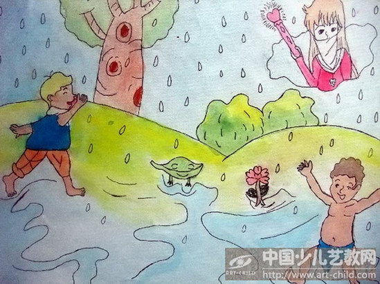 作品名称《踩雨》