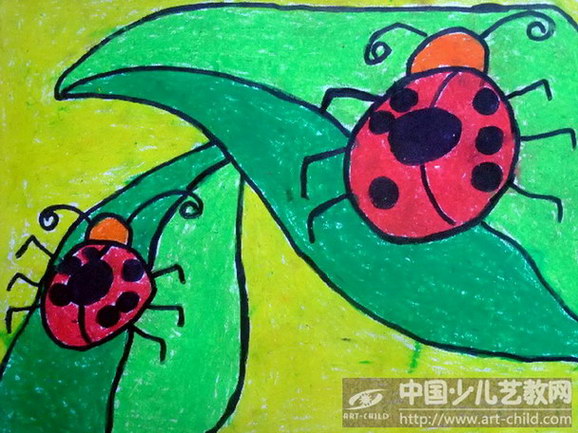 幼儿园老师画害虫益虫图片