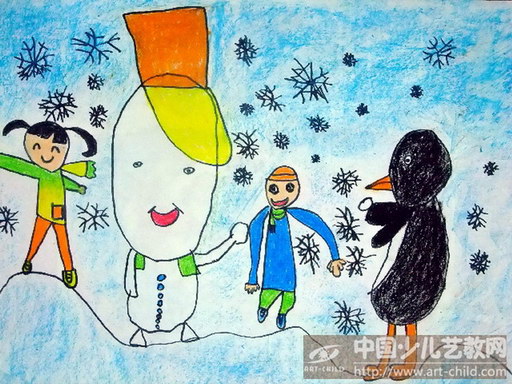 幼儿园画寒风中的人图片