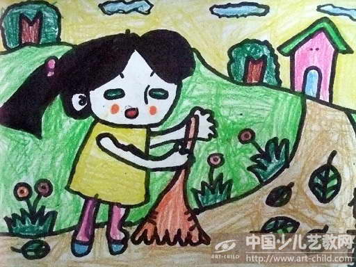 作品名称《扫地》