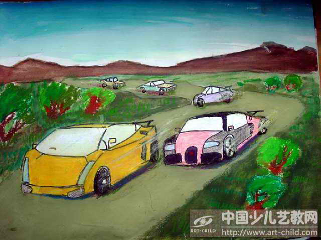 作品名称: 《野外赛车》