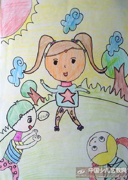 作品名称:  《热闹的旱冰场》