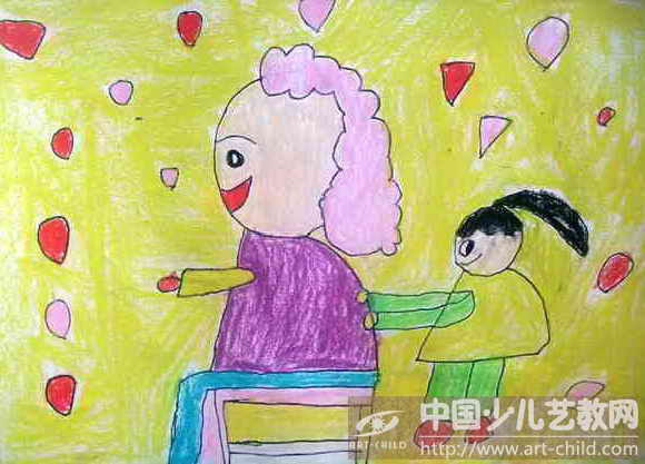 作品名称《我给妈妈捶捶背》