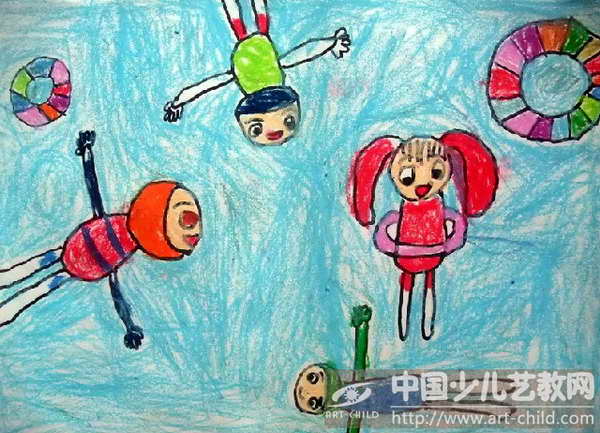 作品名称《游泳真好玩》
