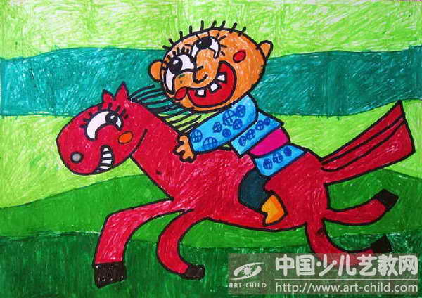 一匹出色的马故事绘画图片