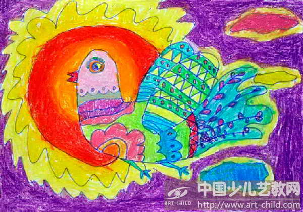 沈阳太阳鸟绘画图片