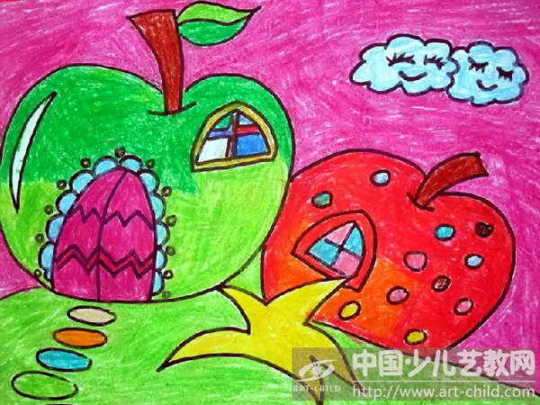 水果屋简笔画 有色图片