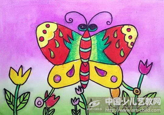 蝴蝶的一生儿童画图片