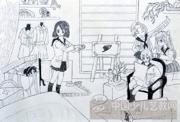 作品名称: 《女生的画室》