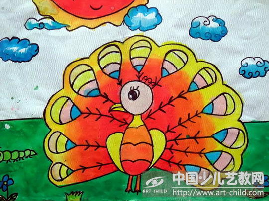 作品名称:  《孔雀开屏》