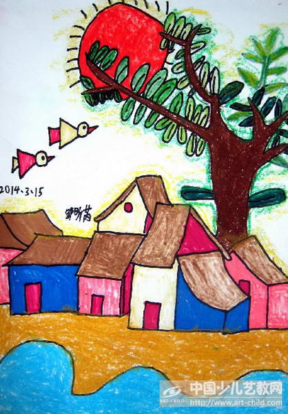 作品名称:  《美丽的小山村》