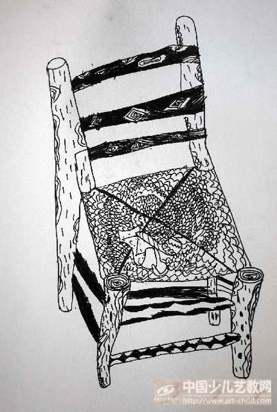 作品名称:  《有花纹的椅子》