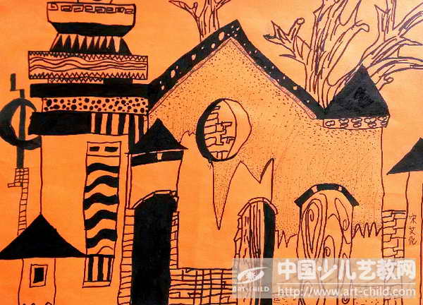上海老房子儿童画图片