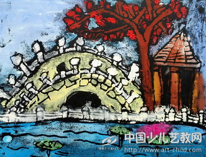 大明湖儿童绘画图图片
